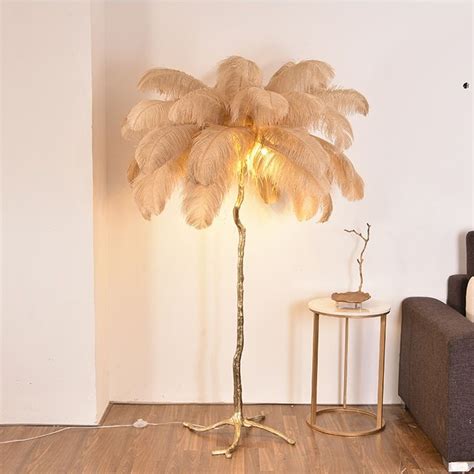 The aynhoe ostrich feather floor lamp is available in sixteen opulent hand dyed shades and four hand finished resin base tones. Northern Ostrich Feather Gold Copper Brass Resin Floor ...