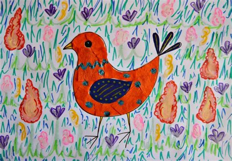Colorful Spring Bird Kids Artwork Thriftyfun