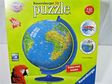 Ravensburger 3d Puzzle Childrens World Globe 180 Pieces New Sealed