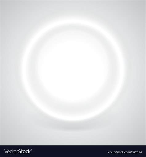 Glowing White Circle With Shadow Royalty Free Vector Image