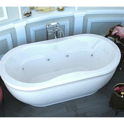 Available with a huge range of hydrotherapy solutions and the ability to customise your whirlpool bath or jacuzzi bath to suit your specific needs, our range of stunning baths and systems provides the bathtubs experience. Spa Escapes Vivara 71.25" x 35.87" Oval Freestanding ...