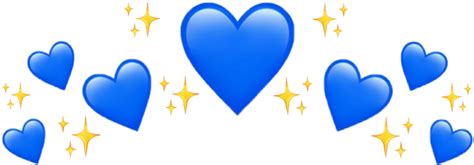 Hearts Hearts Blue Crown Heartcrown Tumblr Sticker Heart