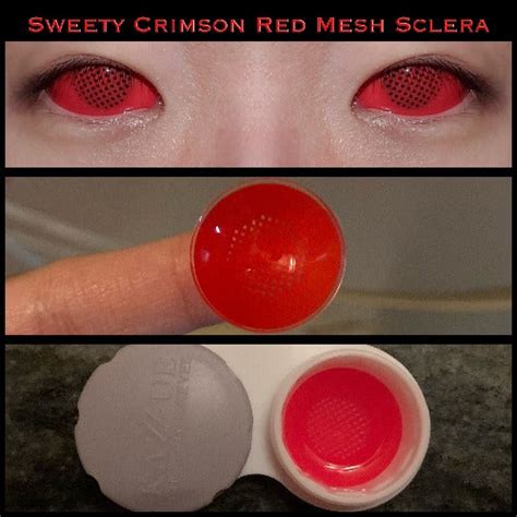 Red Mesh Sclera Contacts Sclera Contacts Red Uniqso