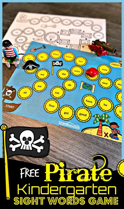 Free Pirate Kindergarten Sight Words Game