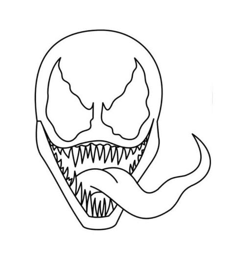 Venoms Face Coloring Page Free Printable Coloring Pages For Kids