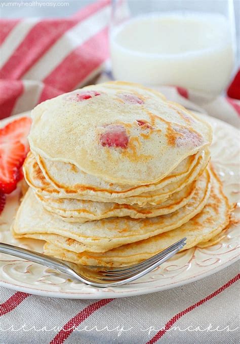 Perfect Strawberry Pancakes Yummy Healthy Easy