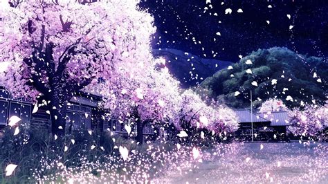 Light Purple Anime Flowers Wallpapers Wallpaper Cave