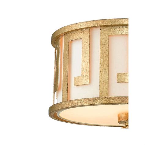 Lemuria 15 Wide Distressed Gold Drum Ceiling Light 94y67 Lamps Plus