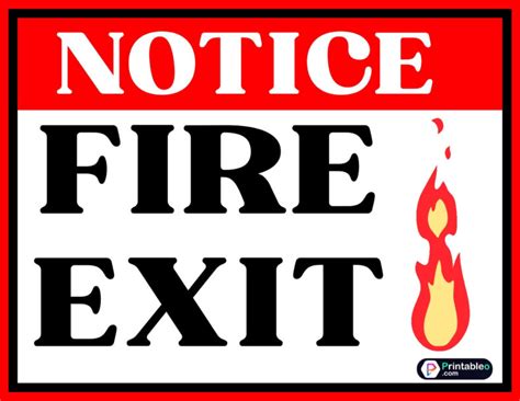 12 Printable Fire Exit Sign Download Free Pdfs