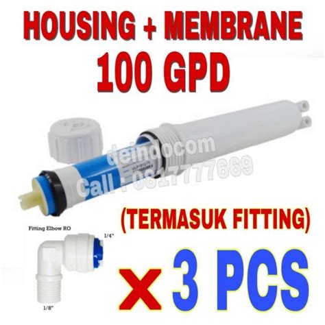 Jual Promo Housing Ro Membrane Ro Gpd Fitting Lengkap Membran Gpd Ro Di Seller