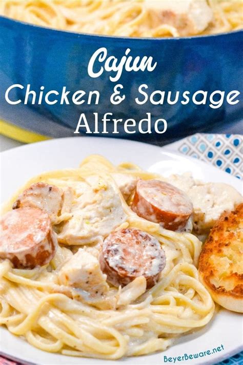 Cajun Chicken Alfredo With Smoked Sausage Combines Air Fryer Grilled