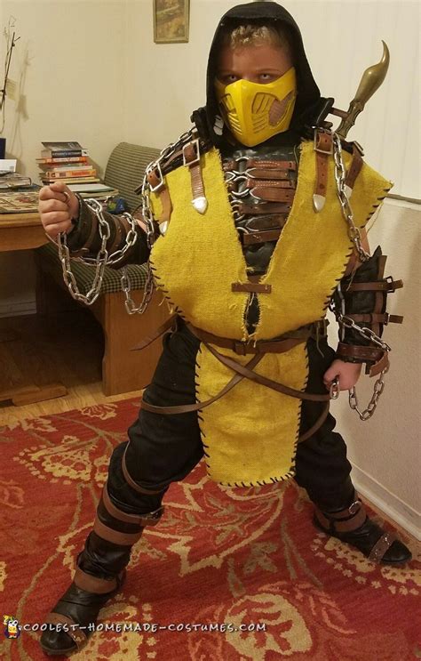 Cool Homemade Scorpion Mortal Kombat Halloween Costume