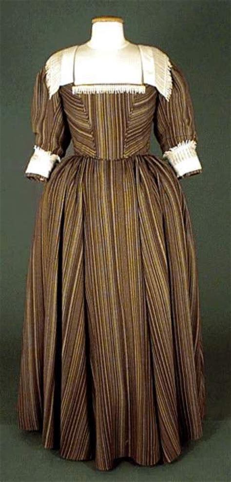 Striped Dress Front Under Louis Xiii Era 1610 1660 17th C Fashion