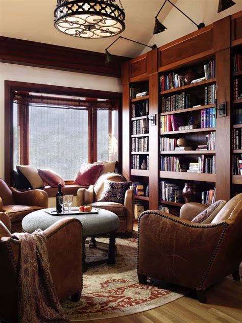 36 Fabulous Home Libraries Showcasing Window Seats