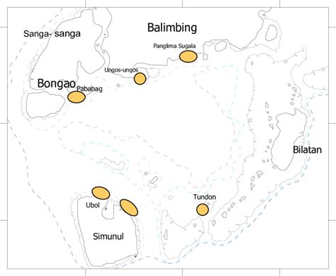 Map Showing The Location Of Mpa Sites In Tawi Tawi October 2006