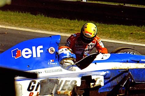Spa 1992 Senna Checks Comas Condition After Scary Crash
