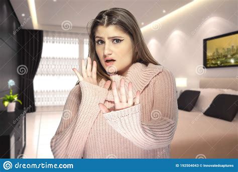Woman In A Hotel Or Cruise Ship Upset Over Quarantine Stock Image