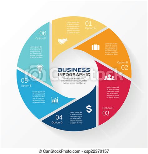 Circle Infographic Diagram Presentation 6 Options Layout For Your