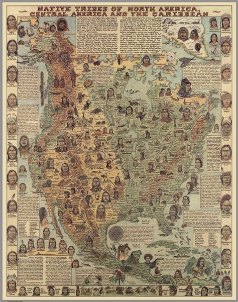 Native Tribes Of North America Central America And The Caribbean David Rumsey Historical Map