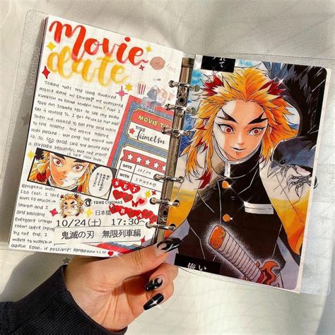 A Person Holding Up A Book With Anime Pictures On The Pages And Writing