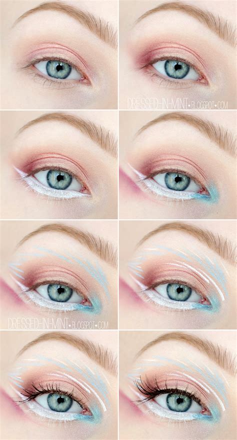Dressed In Mint Make Up Baby Blue Step By Step Basic Makeup