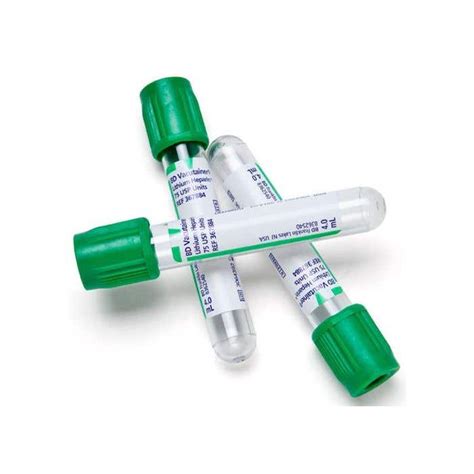 Bd Vacutainer® Plus Plastic Plasma Tube Green Bd Hemogard Closure
