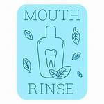 Mouth Rinse Label Bathroom Line Transparent Svg