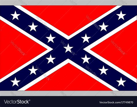 Confederate Flag Royalty Free Vector Image Vectorstock