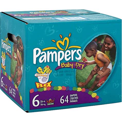 Pampers Baby Dry Diapers Size 6 35 Lb Sesame Street Shop