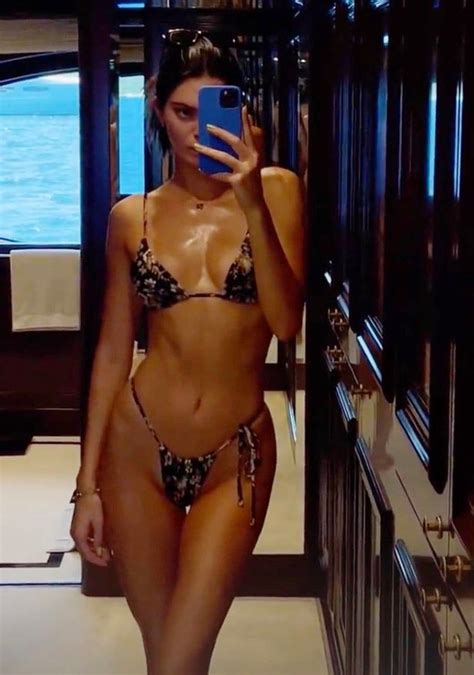 Kendall Jenner Turns Up The Heat As She Shows Off Oiled Up Body In Mega Skimpy Bikini Daily Star