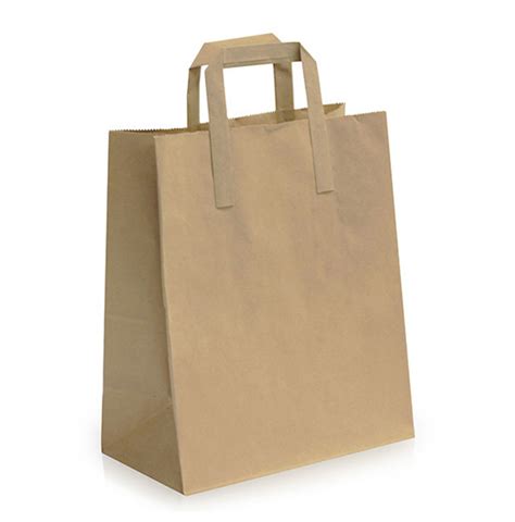 Brown Kraft Paper Takeaway Bag Large