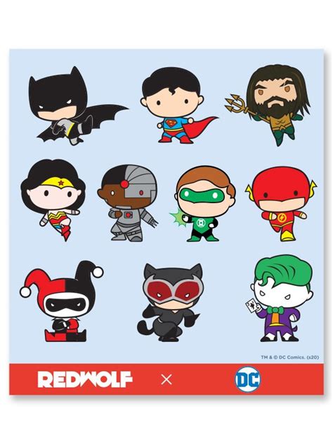 Dc Comics Chibi Dc Comics Official Sticker Sheet Redwolf