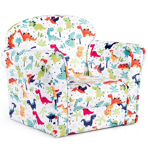 Single Sofa For Children Armrest Chair Dinosaur Pattern Kids Chair