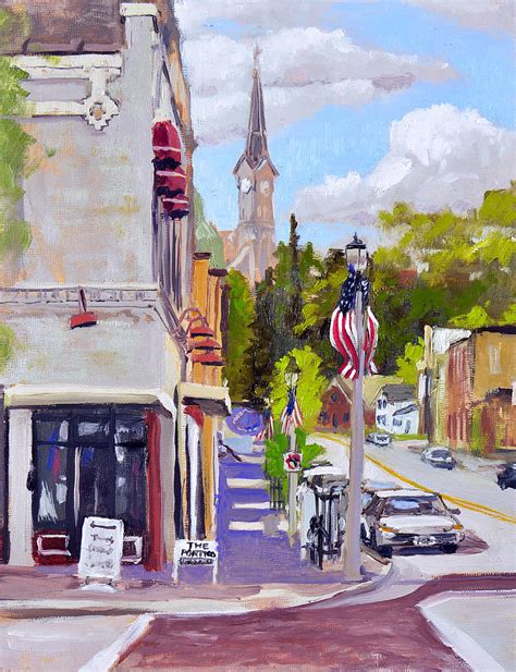 Downtown Port Washington Painting By Anthony Sell Fine Art America