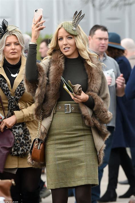 glamorous racegoers arrive for the first day at cheltenham dailymail race day fashion races