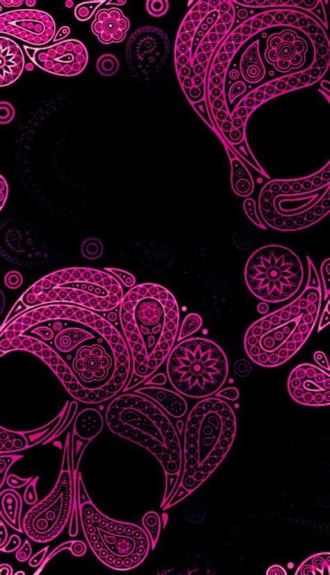 Looking for the best wallpapers? Pink and Black skulls | Pink skull wallpaper, Skull wallpaper, Pink and black wallpaper