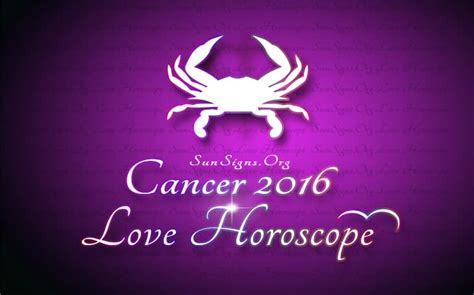 Cancer Love Horoscope 2016 Sunsignsorg