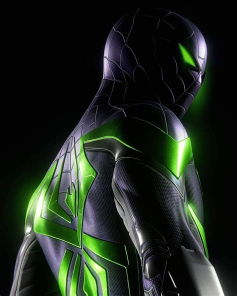 The Green And Black Suit Is Glowing In The Dark