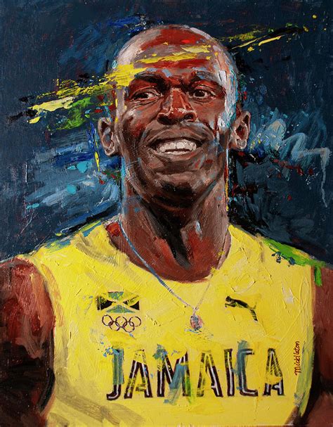 Usain Bolt Painting By James Middleton Fine Art America