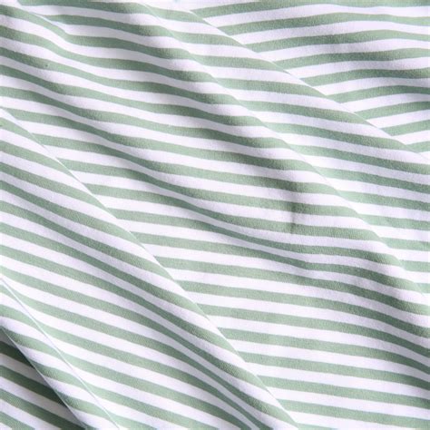 Striped Cotton Jersey Green And White Bloomsbury Square Dressmaking