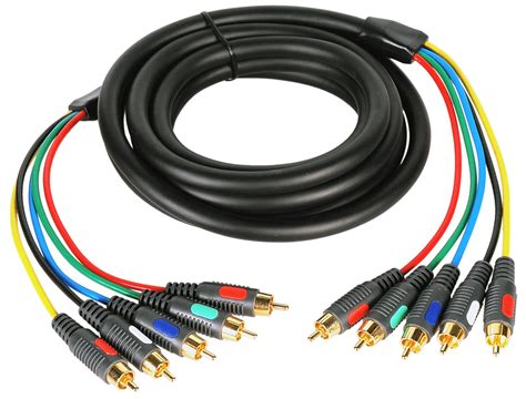 6ft Component Video Cable With Dual Rca Audio And Gold Connectors