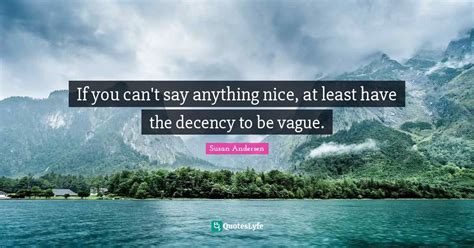 If You Cant Say Anything Nice At Least Have The Decency To Be Vague