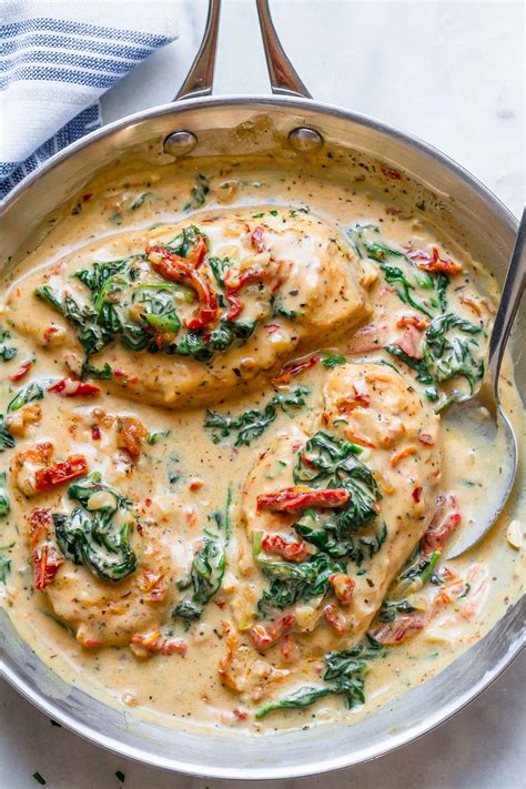 Chicken With Spinach In Creamy Parmesan Sauce Eatwell101