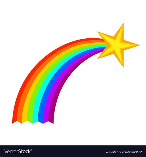 Rainbow Shooting Star Clip Art