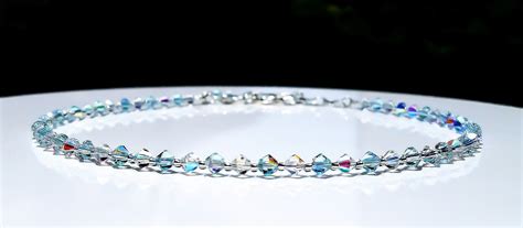 Swarovski Crystal Choker Handmade Crystal Beaded Necklace Etsy