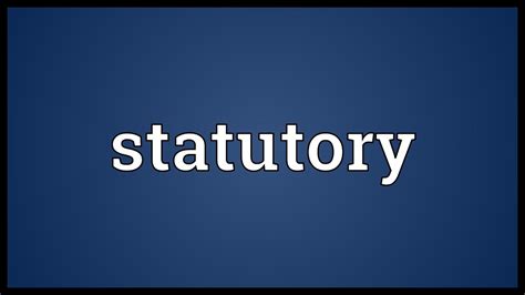Statutory Meaning Youtube