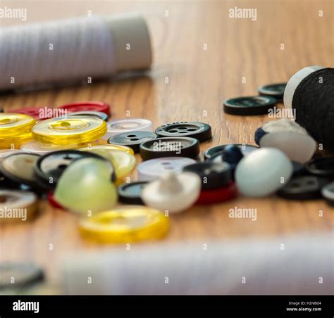 Assorted Buttons Indicating Sewing Assortment And Sew Stock Photo Alamy