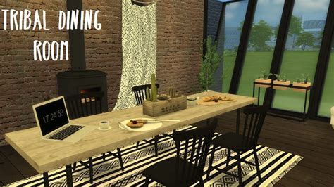 The Sims 4 Speed Build Tribal Dining Room Youtube
