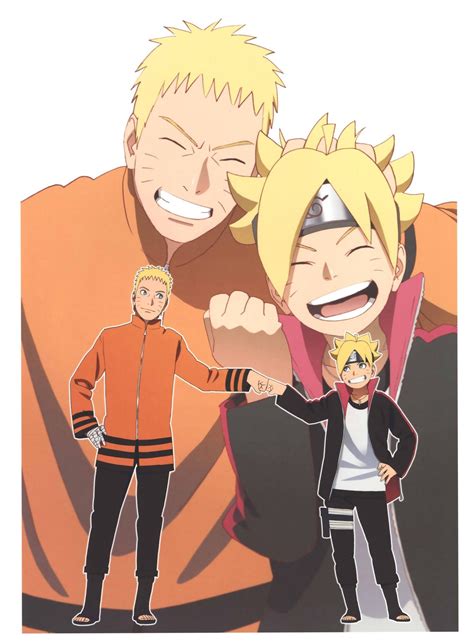 Pai E Filho Naruto Uzumaki Hokage Boruto And Sarada Naruto Teams Naruto Sasuke Sakura Naruto