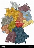 map of germany - federal states and counties Stock Photo: 145153657 - Alamy